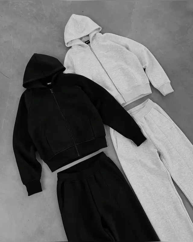 Ensemble pull + jogging - noir et gris