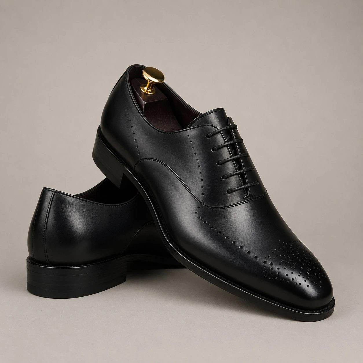 Mocassin à Lacets Noir