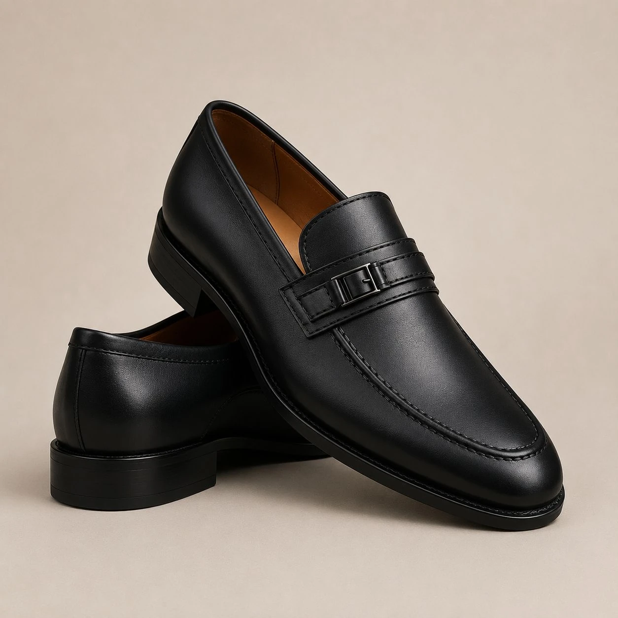 Mocassin à Boucle Noir