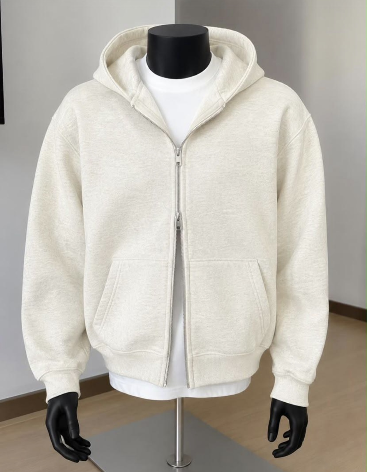 Pull zip - écru